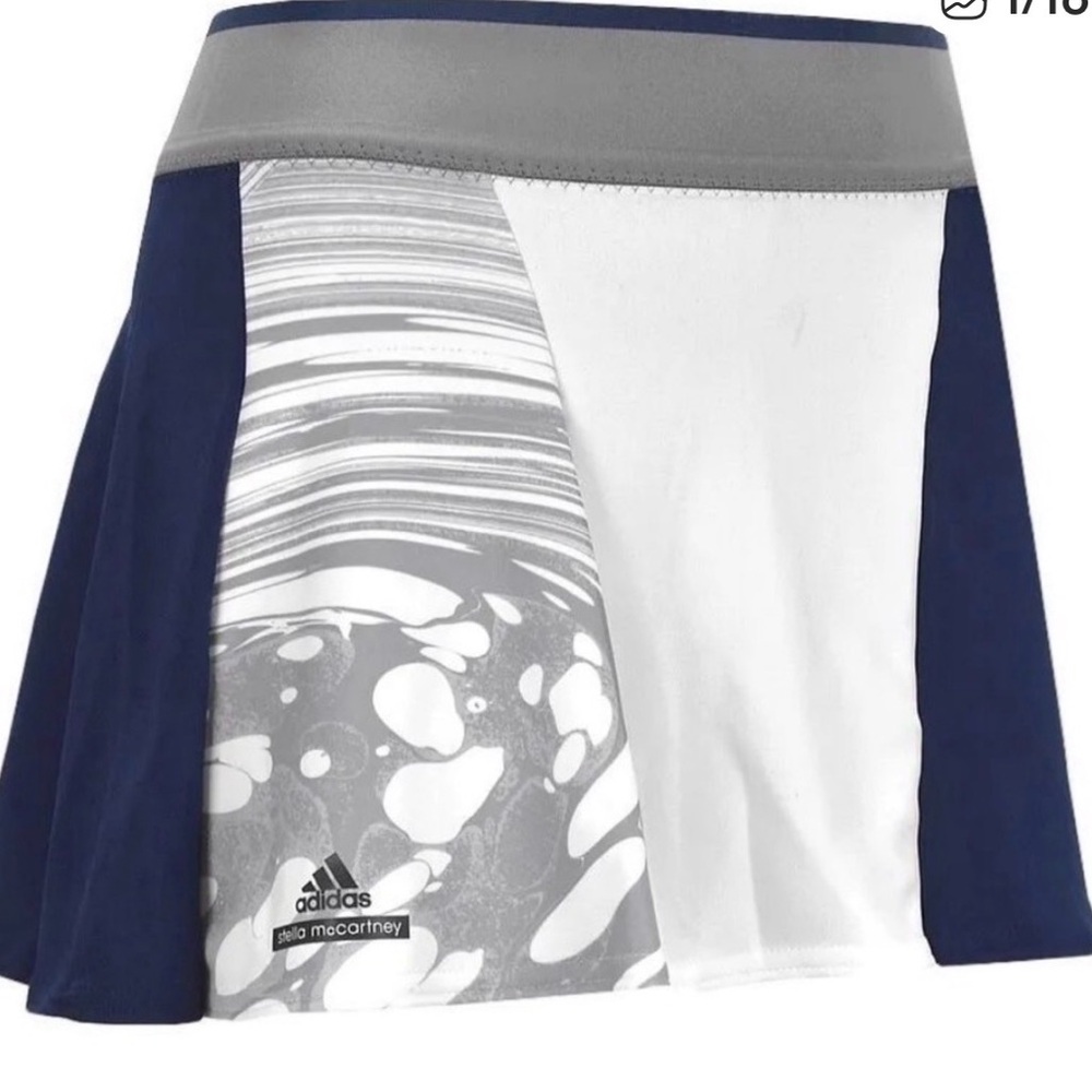 Stella McCartney Navy & White Barricade Activewear Tennis Pickleball Skirt